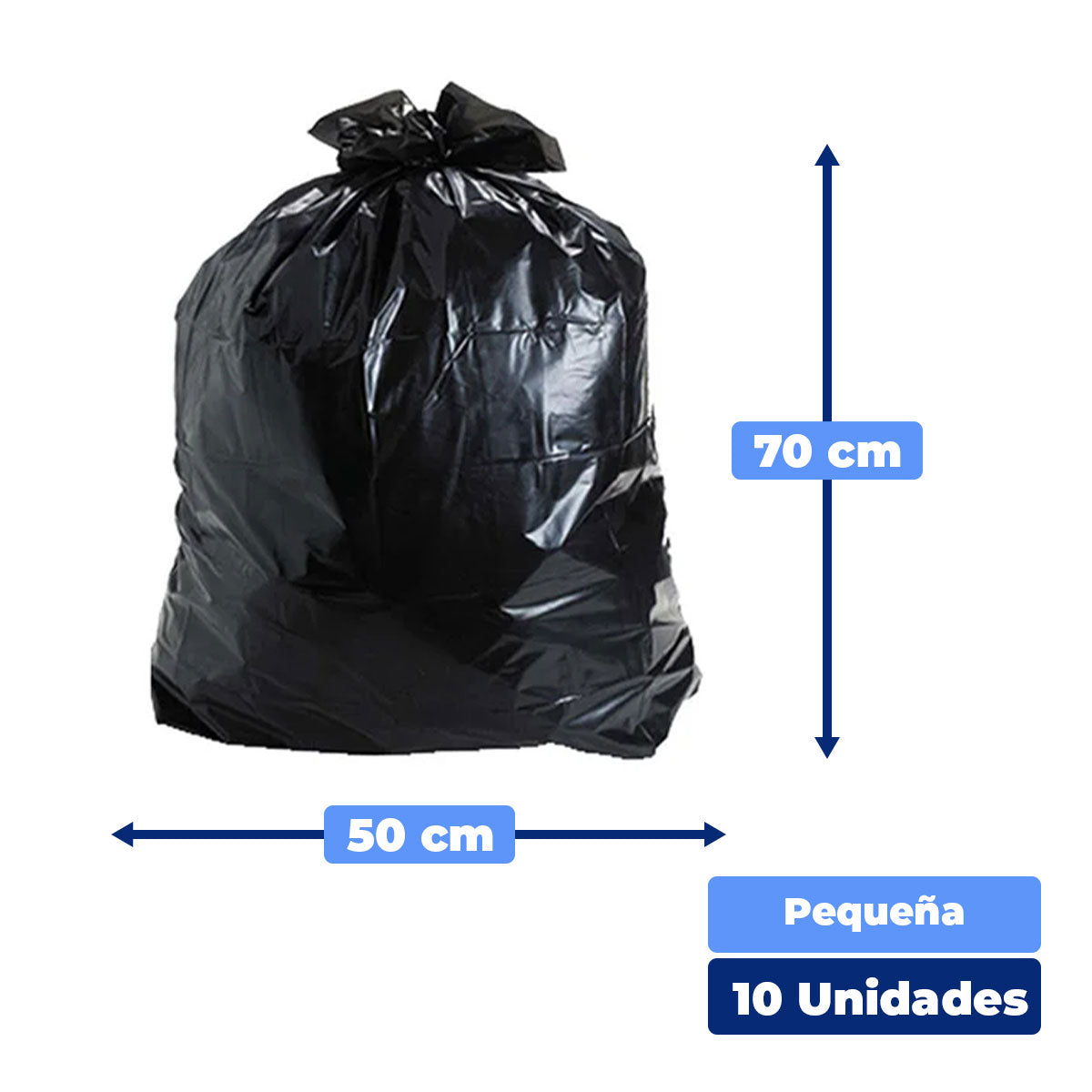 Bolsas de Basura 50 x 70 cm Pequeña (10 unidades)