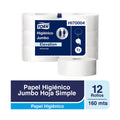 Papel Higiénico Tork Jumbo Premium Doble Hoja (12 rollos x 160 m)