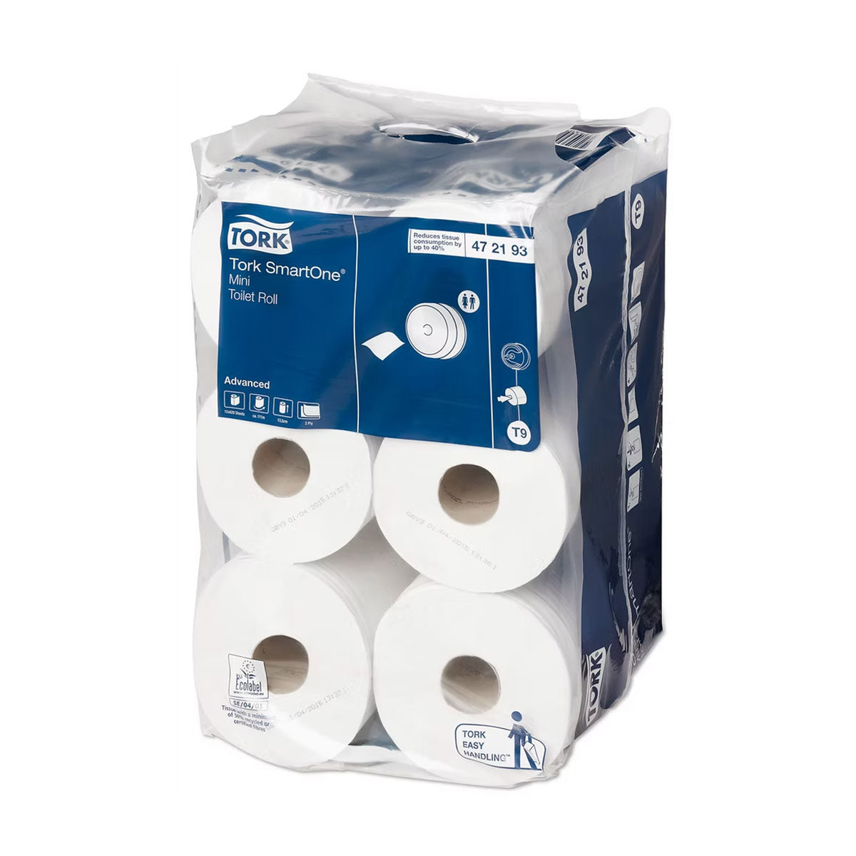 Papel Higiénico Tork Smartone Doble Hoja (12 rollos x 111,6 m)