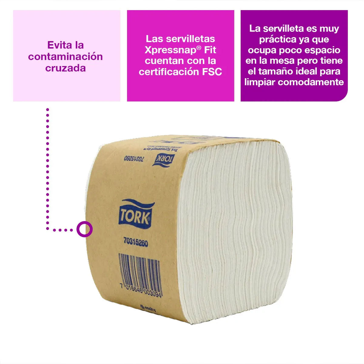 Servilletas Tork Xpressnap Fit (18 packs x 240 unidades)