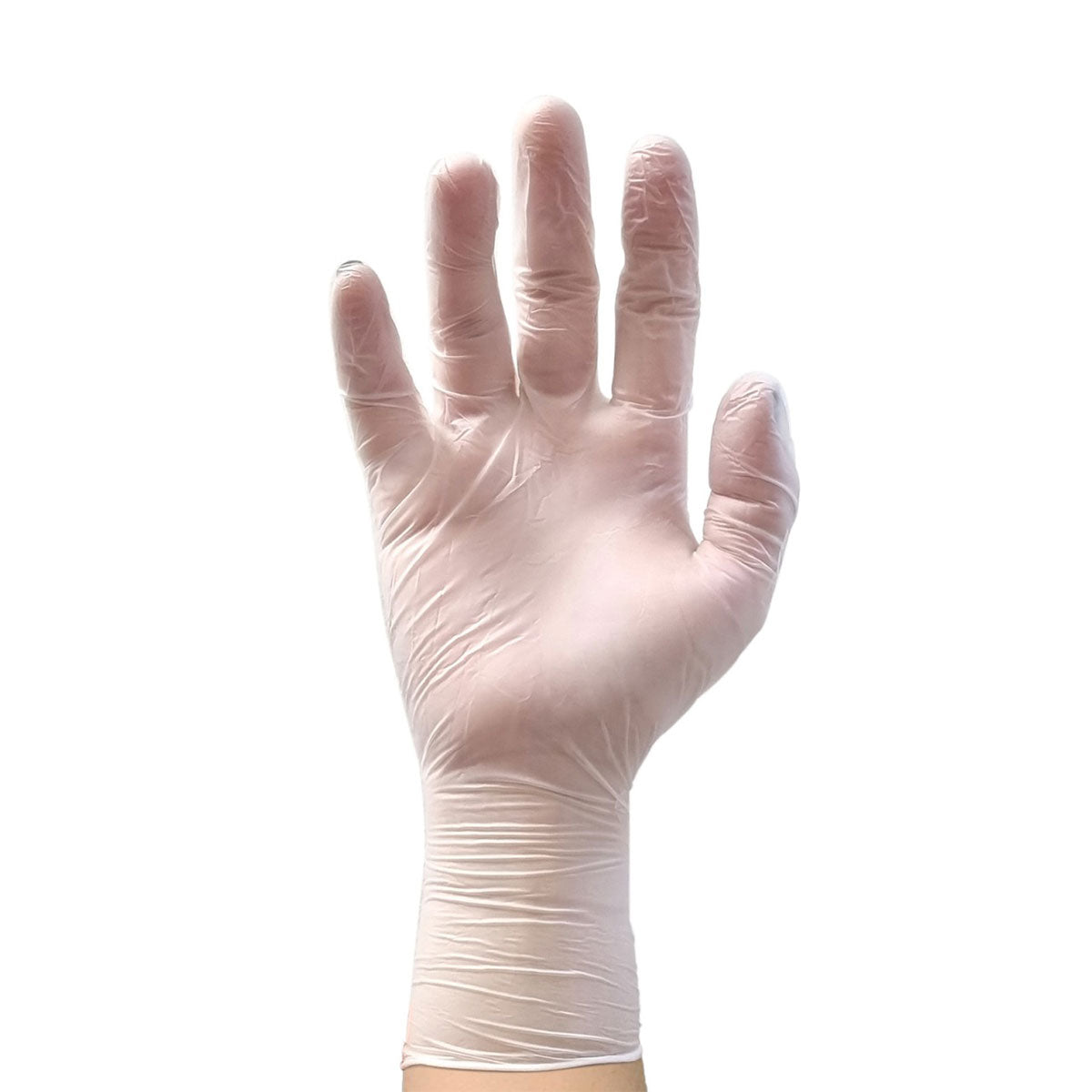 Guante de Vinilo de Examinación Blanco sin Polvo Tresor Tallas S, M, L (caja 100 unidades)