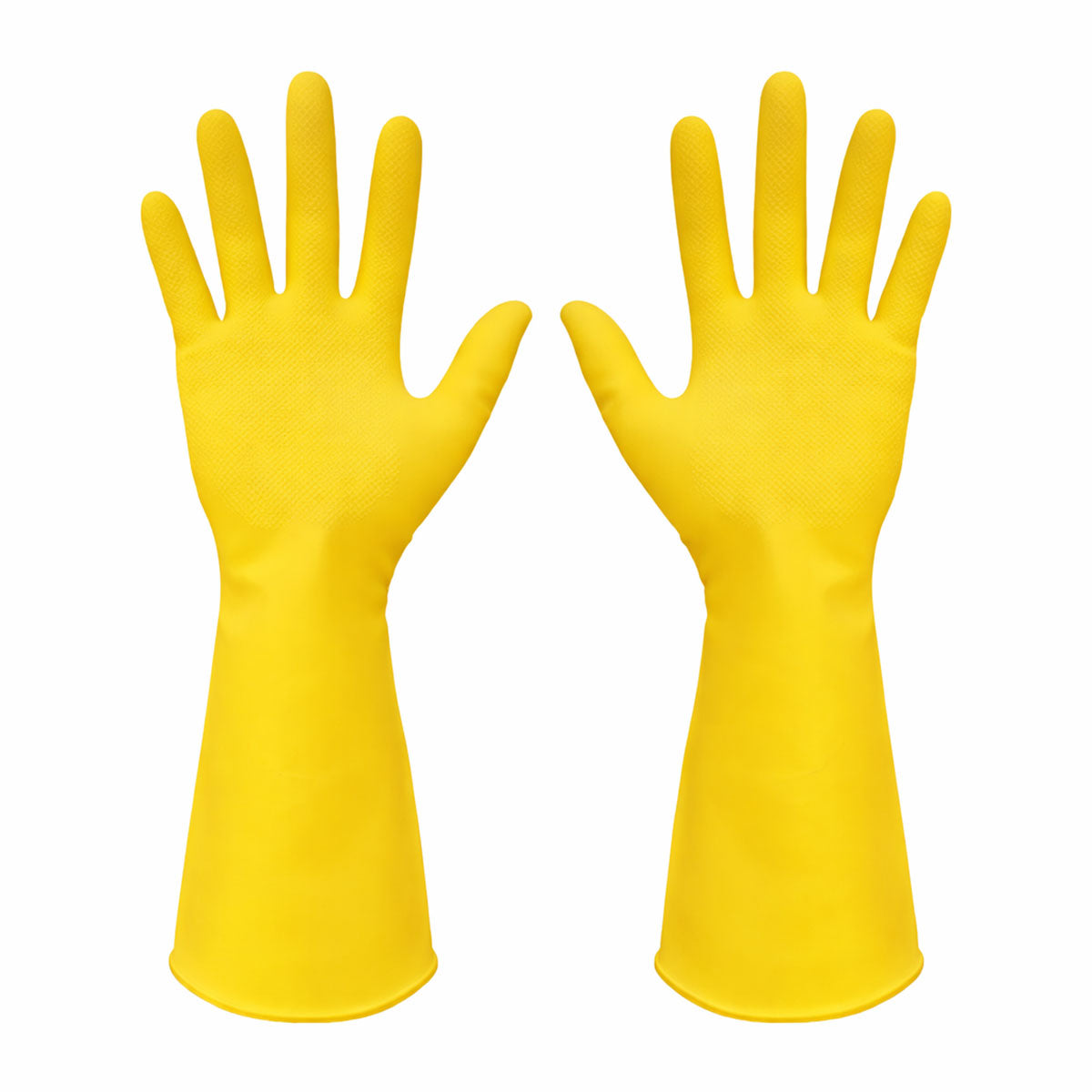 Guante de Látex Doméstico Amarillo Tresor Tallas S, M, L, XL (1 par)