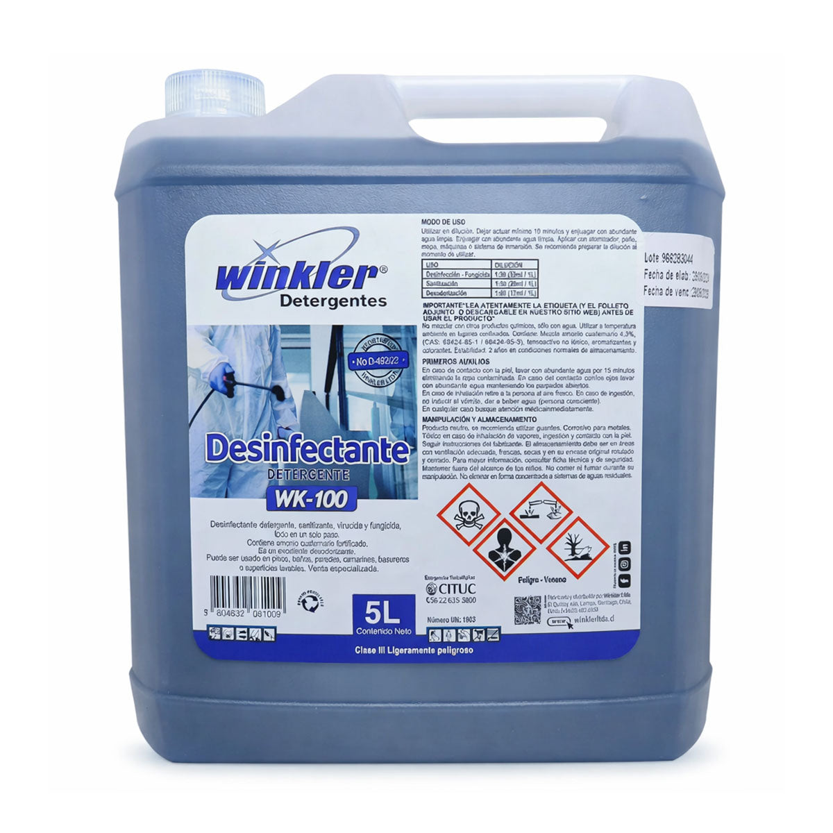 Desinfectante Detergente (5 litros) WINKLER WK-100
