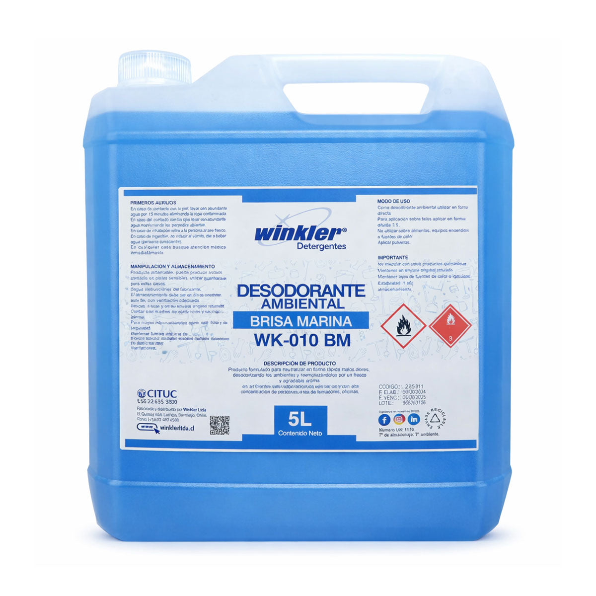Desodorante Ambiental Brisa Marina (5 litros) WINKLER WK-010BM
